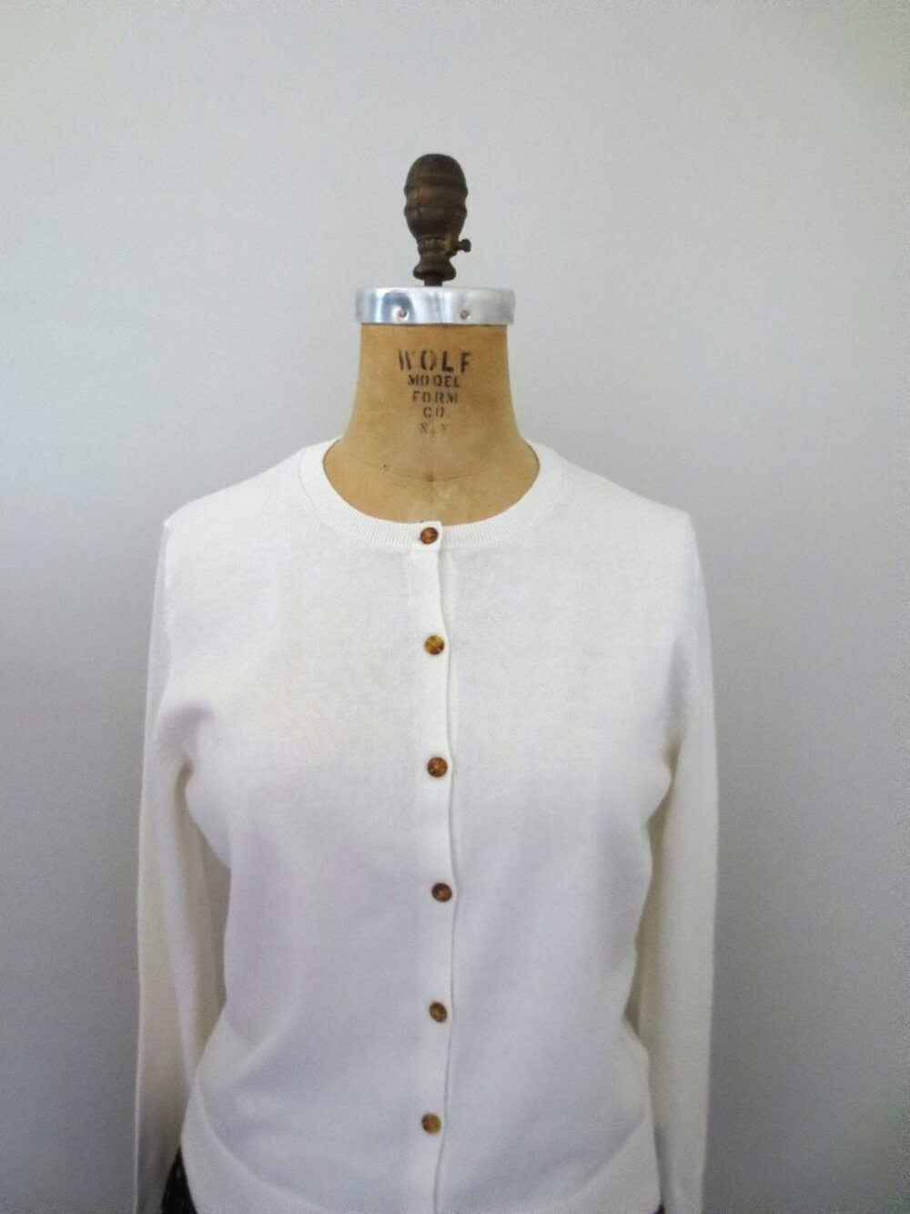 GAP Button Front Off-White Cotton Cardigan